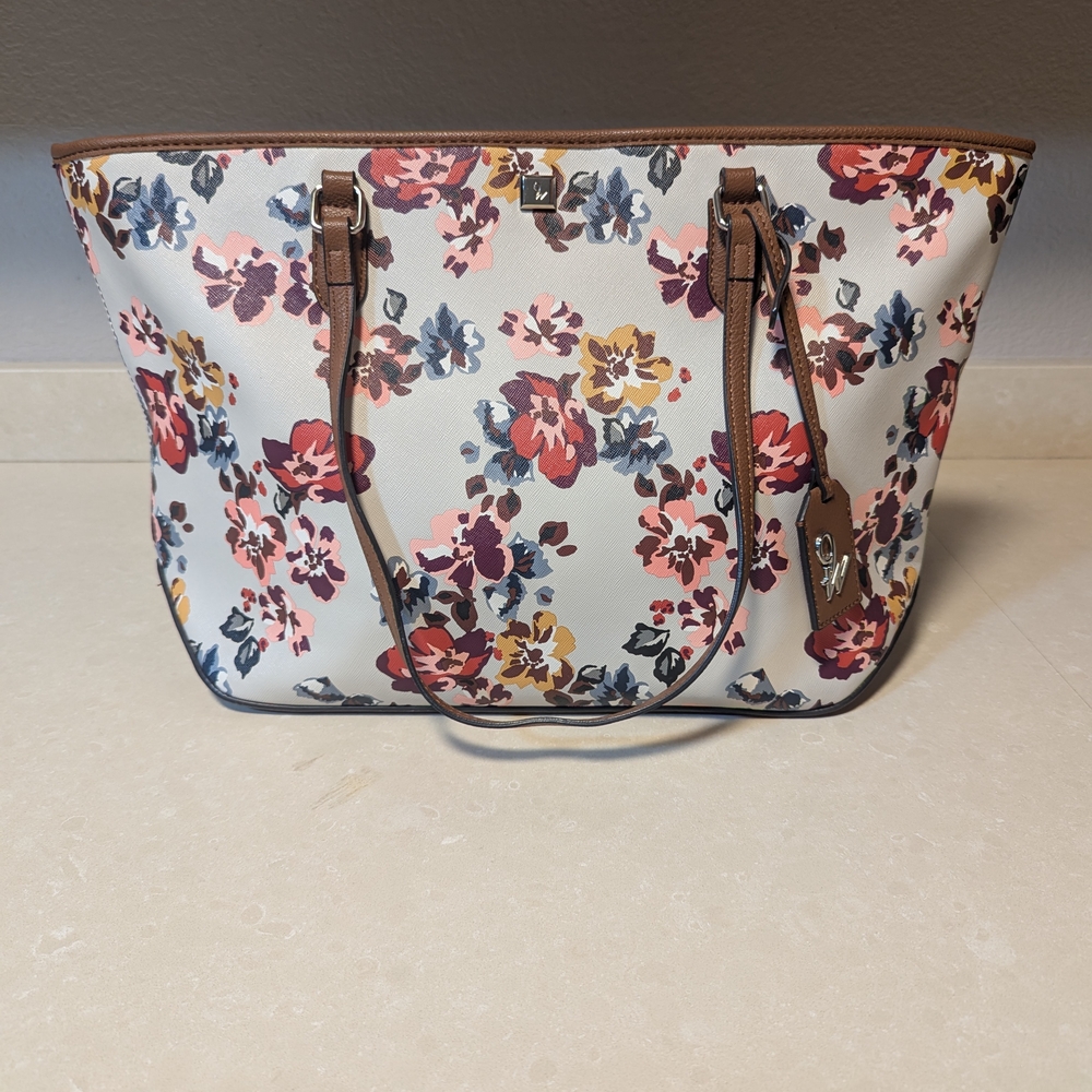 Nine West (9W) Floral Overnight Tote Bag.